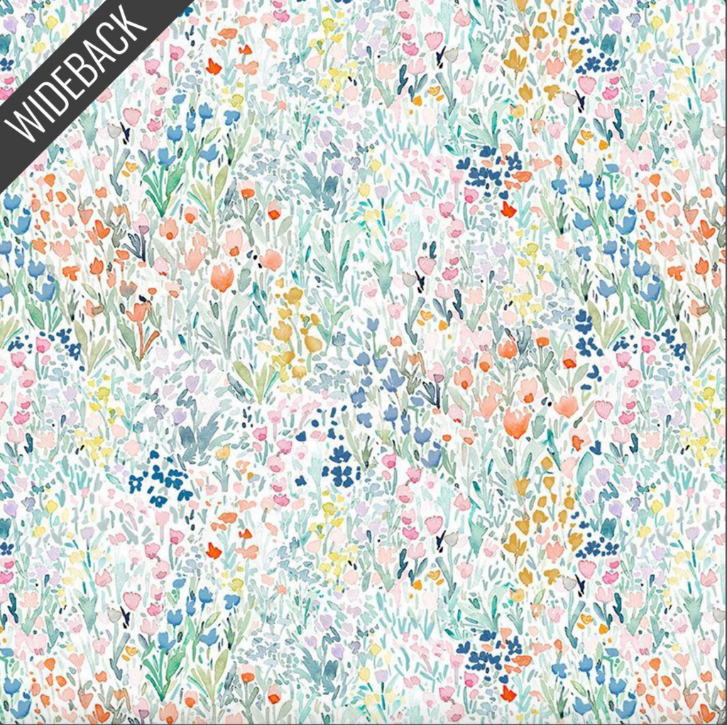 **Dear Stella DS DC12571 Jardin WHITE WIDEBACK 108" / 270 cms Priced Per 50 Cm.