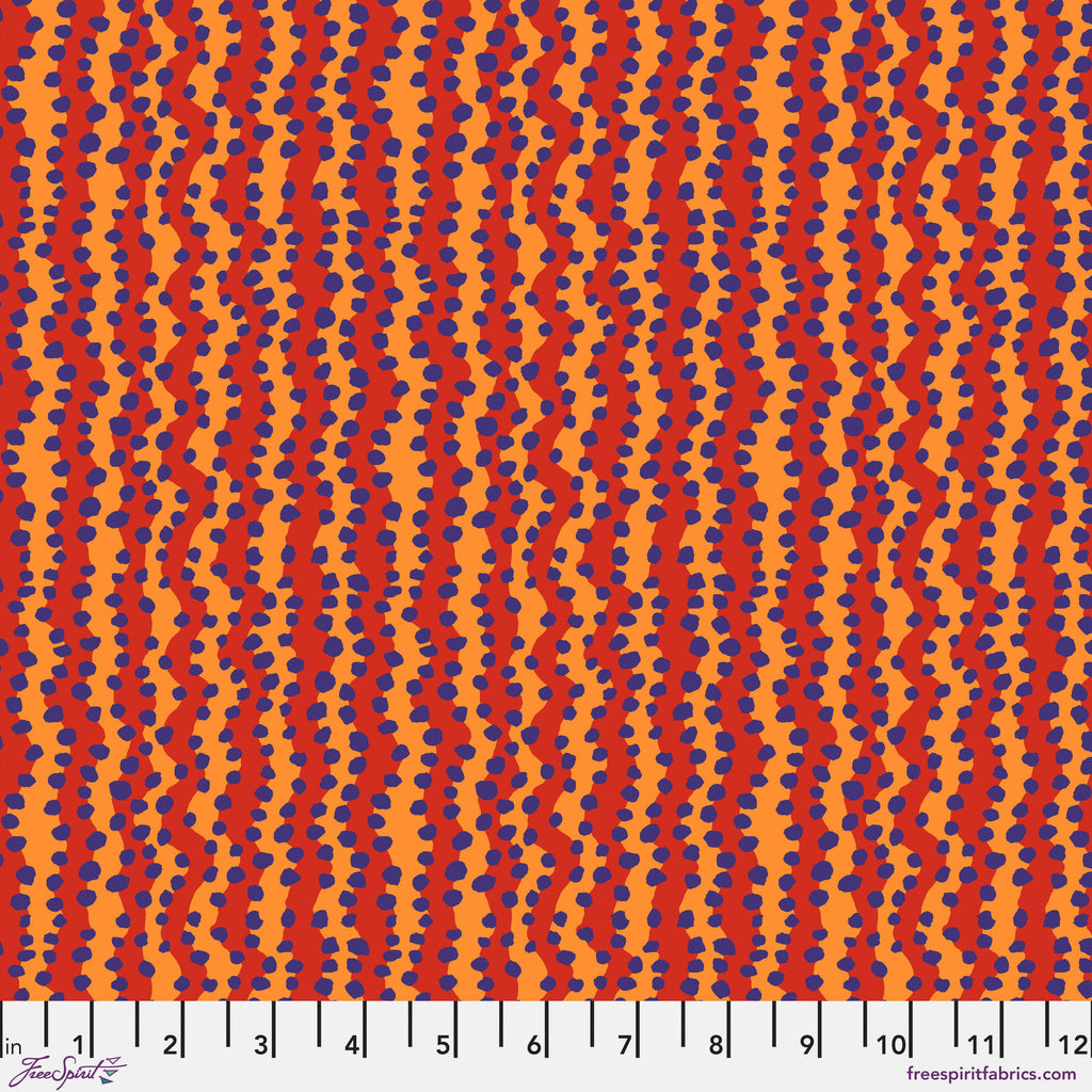 KFC Small Bubble Stripe RED PWBM097 Feb 2025  Priced per 25cm