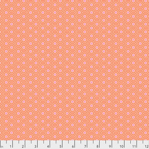 True Colors Hexy Peach Blossom PWTP150 by Tula Pink.Priced per 25cm.