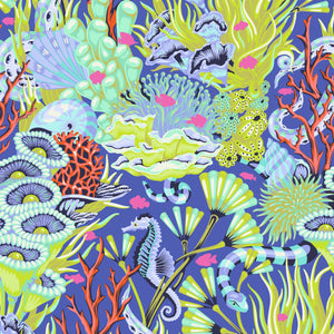 *Pre Order Floral Reef PWTP264.MARINE Reef What You Sew.Priced per 25 Cm. Due April/May