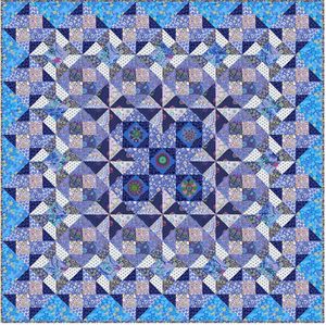 *+Kaffe Fassett Collective Cathedral Tiles - DELFT COLORWAY