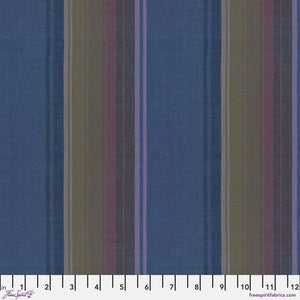 Kaffe Fassett WOVEN STRIPES WSGP004.DENIM Exotic Stripe.Priced per 25cm