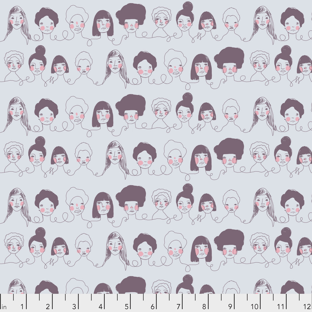 Long Distance by Courtney Cerutti Penpals GRAY.Priced per 25cm