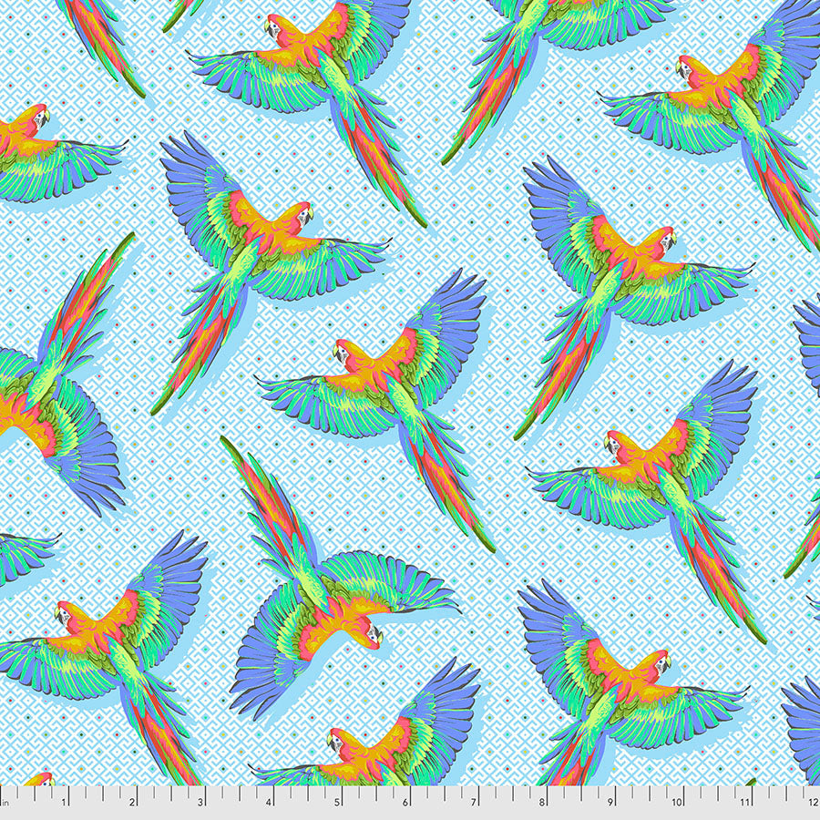 DAYDREAMER Macaw Ya Later CLOUD PWTP170.Priced per 25cm.Tula Pink