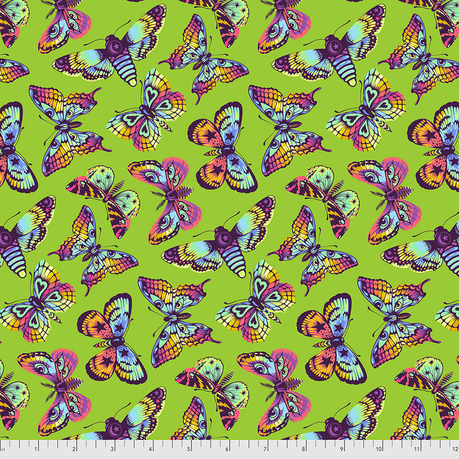 DAYDREAMER Butterfly Kisses AVOCADO PWTP171.Priced per 25cm.Tula Pink