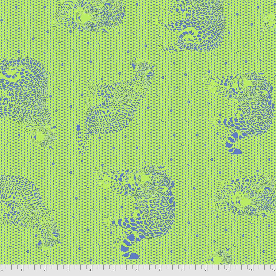 DAYDREAMER Lil Jaguars KIWI PWTP174.Priced per 25cm.Tula Pink