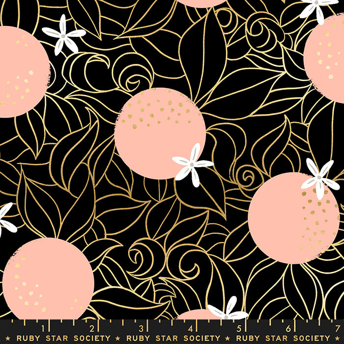 Florida Orange Blossoms Black RS2025 15M.Priced per 25cm