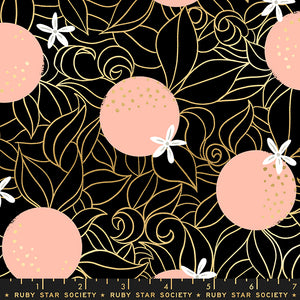 Florida Orange Blossoms Black RS2025 15M.Priced per 25cm