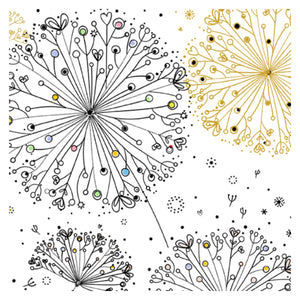 Dandelion Wishes DANDELIONS White 29277 -Z Priced per 25cm.