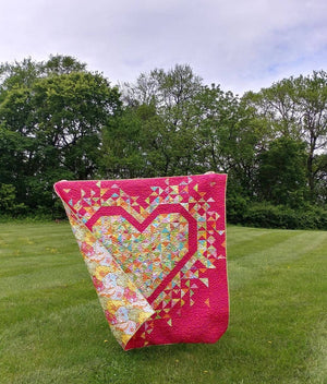 Exploding Heart Quilt Pattern: Paper Pattern