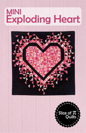 MINI Exploding Heart Quilt Pattern: Paper Pattern