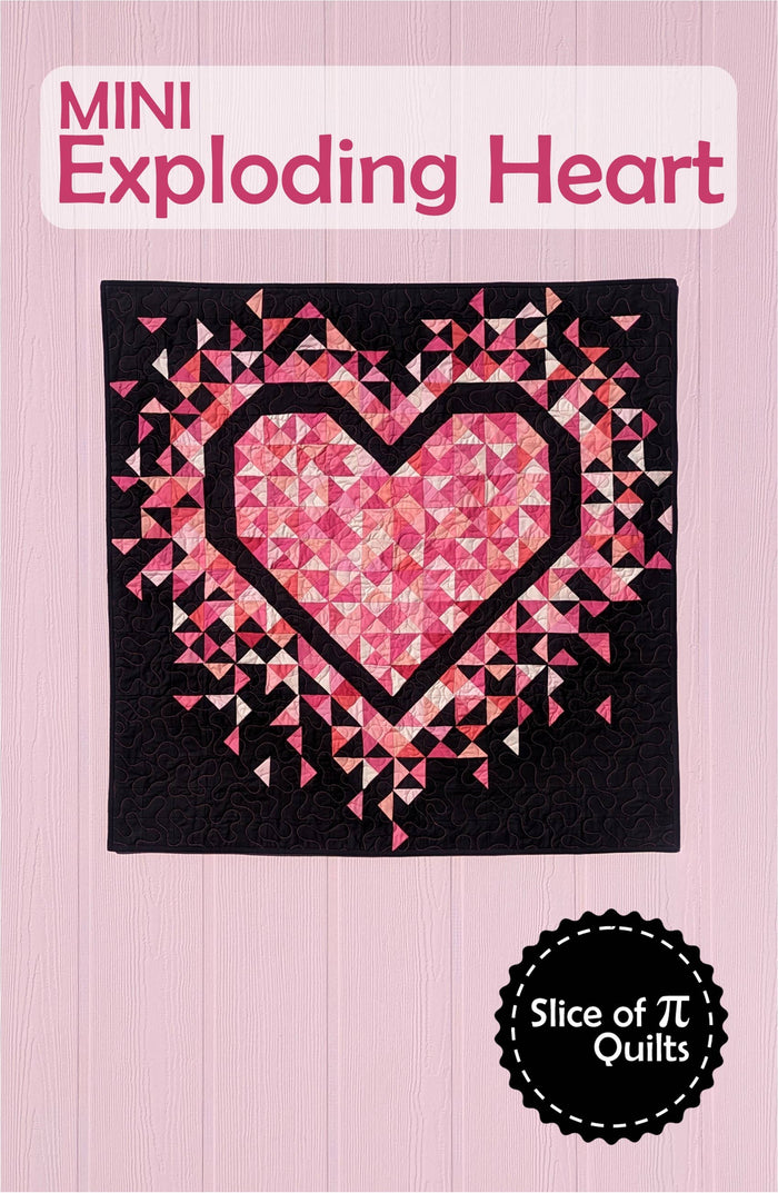 MINI Exploding Heart Quilt Pattern: Paper Pattern