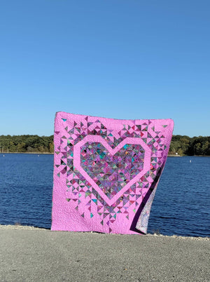 Exploding Heart Quilt Pattern: Paper Pattern