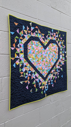MINI Exploding Heart Quilt Pattern: Paper Pattern