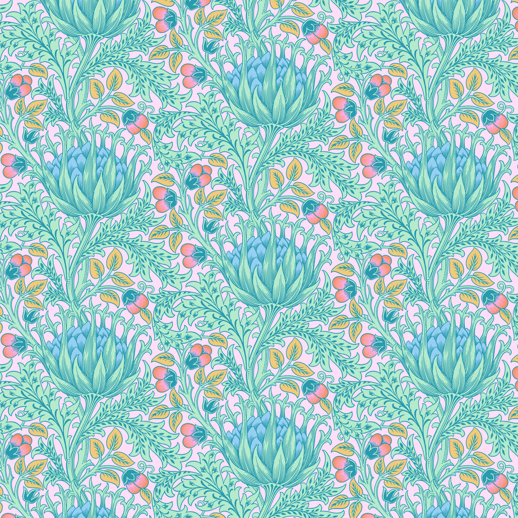 Kaffe & Morris & Co COTTON LAWN CLKW001.LAVENDER Artichoke.Priced per 25Cm.