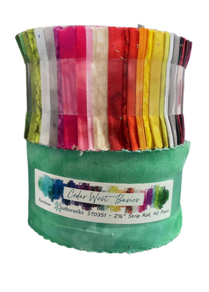 *!Cedar West Basics Rainbow ST0351 Strip Roll (Jelly Roll)