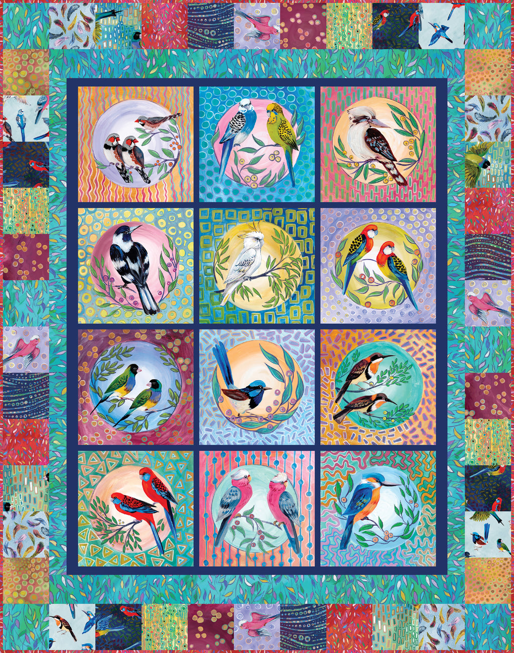 Birds of a Feather - Feathered Friends Quilt Kit