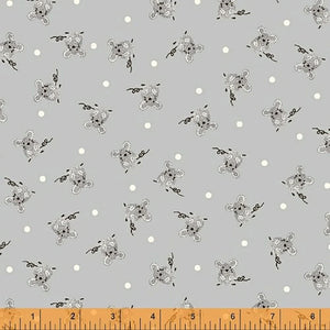 Windham - Julia Cute Mice GREY Polkadot Tiny Mouse 51129-1.Priced per 25 Cm.