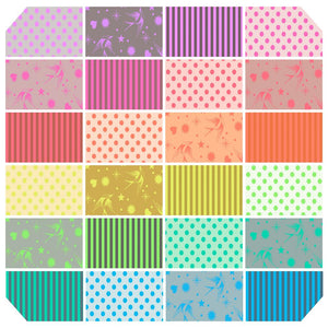 *True Colors Neon Inks - 10" Charm Squares (Layer Cake) Designed by Tula Pink