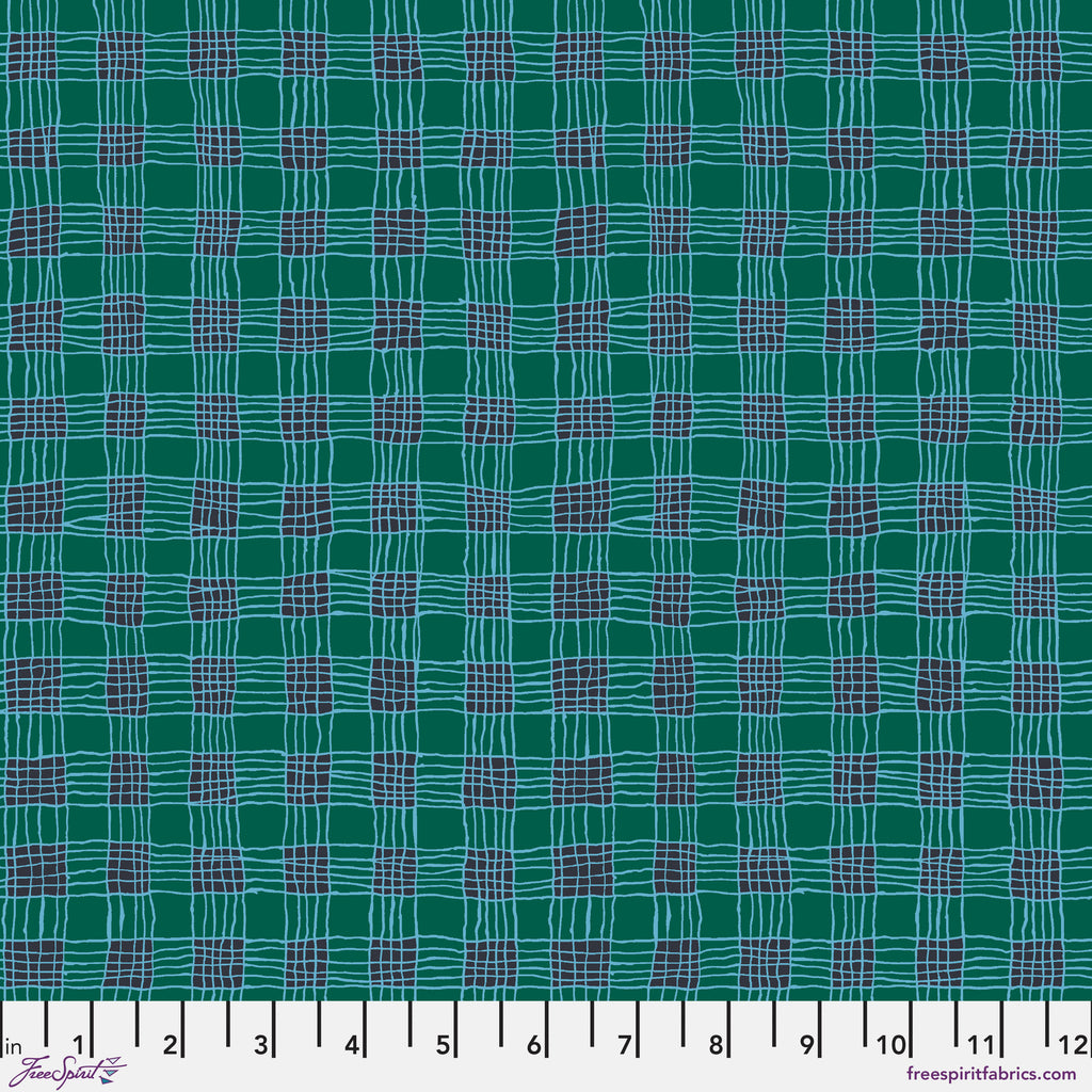 KFC Feb 2025 Gingham AQUA PWBM089 Priced per 25cm