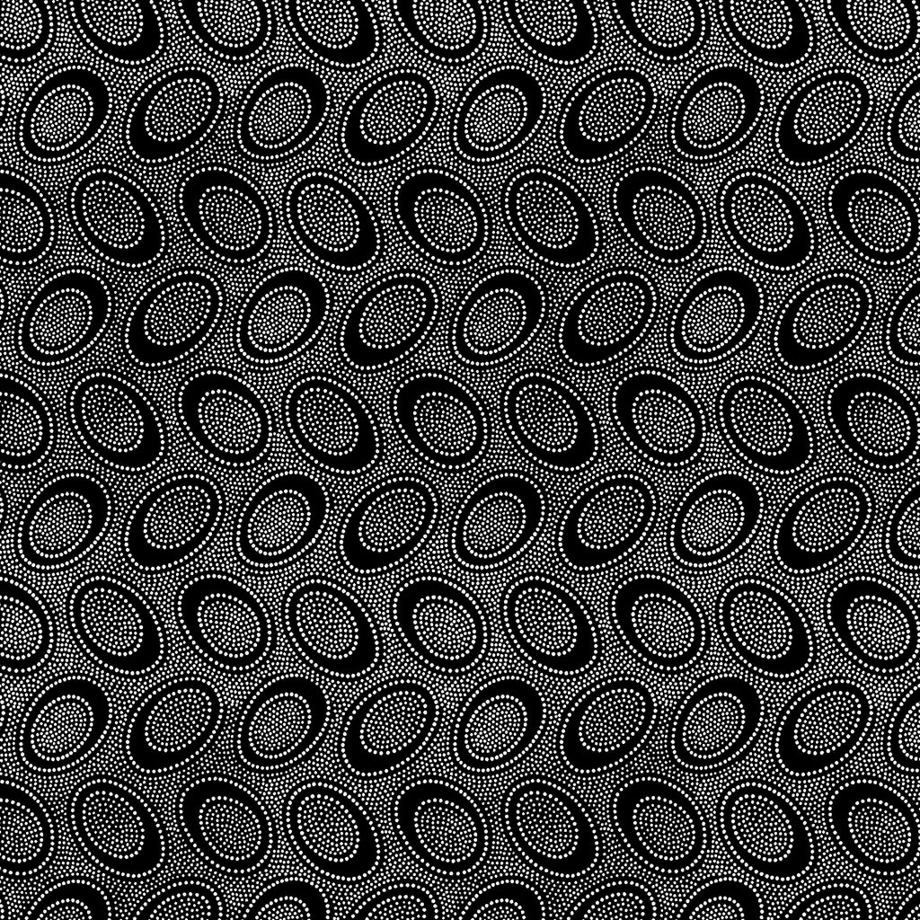 KFC Aboriginal Dot BLACK PWGP071 Aug 2026 Priced per 25cm