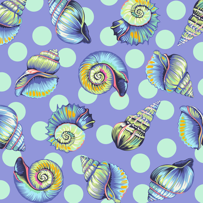 *Pre Order Floral Reef Backing Fabric - Big Shelly QBTP021.MARINE.Priced per 50 Cm. Due June 2026