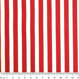 Stripes RED.Priced per 25cm.