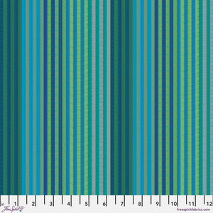 *Pre Order Kaffe Fassett WOVEN STRIPES CWSGP001.AQUA Caterpillar Stripe.Priced per 25cm - due March/April 2025