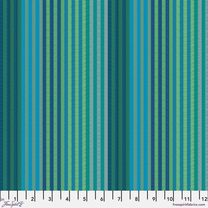 *Pre Order Kaffe Fassett WOVEN STRIPES CWSGP001.AQUA Caterpillar Stripe.Priced per 25cm - due March/April 2025