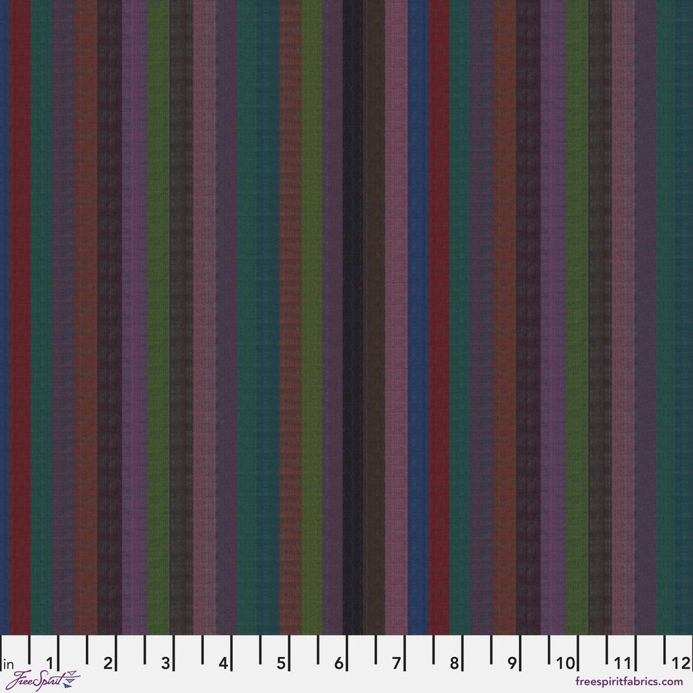 *Pre Order Kaffe Fassett WOVEN STRIPES WSGP002.DARK  Narrow Stripe.Priced per 25cm - due March/April 2025