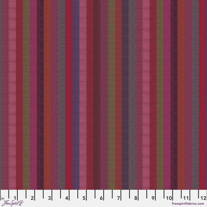 *Pre Order Kaffe Fassett WOVEN STRIPES WSGP002.WINE  Narrow Stripe.Priced per 25cm - due March/April 2025