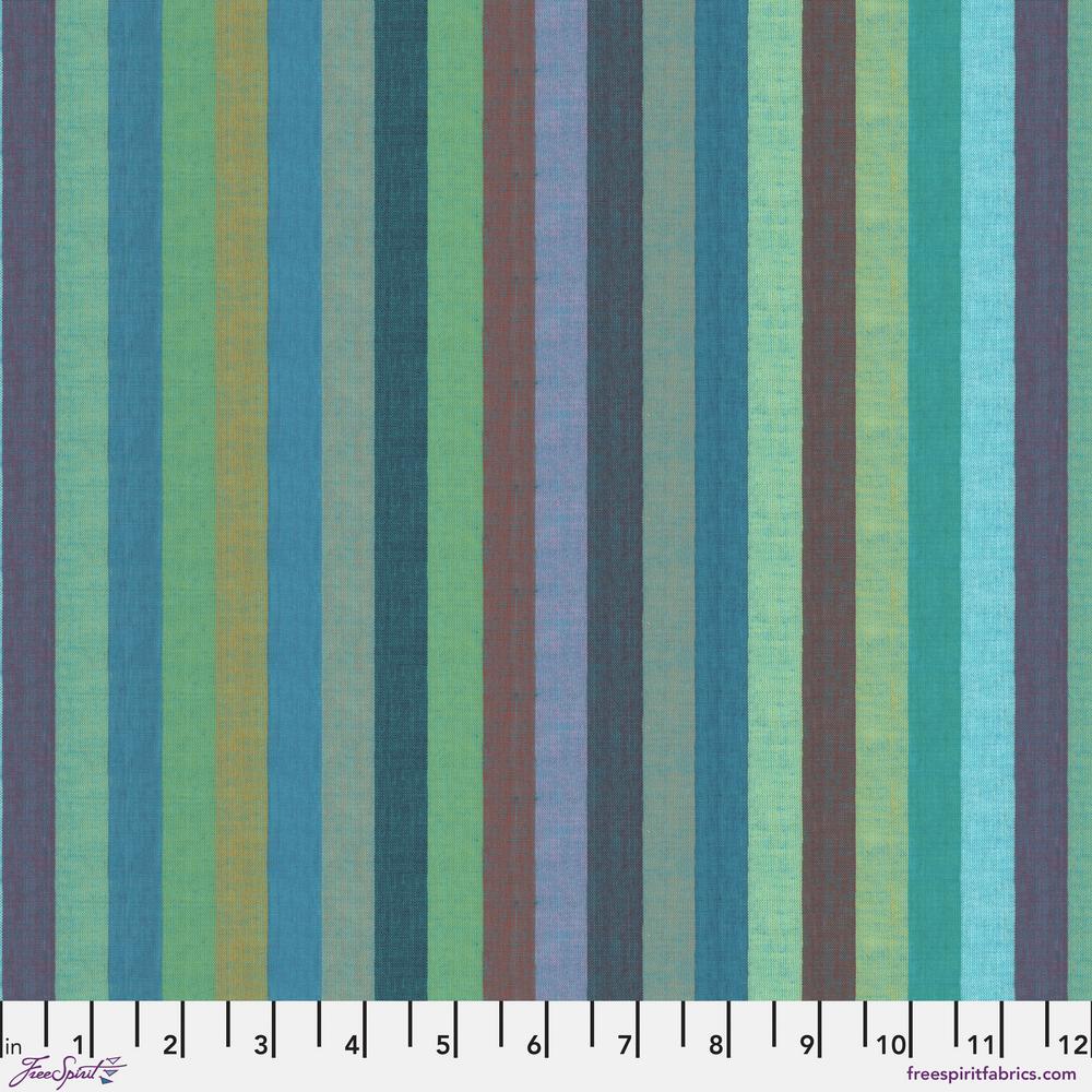 *Pre Order Kaffe Fassett WOVEN STRIPES WSGP003.AZURE Broad Stripe.Priced per 25cm - due March/April 2025