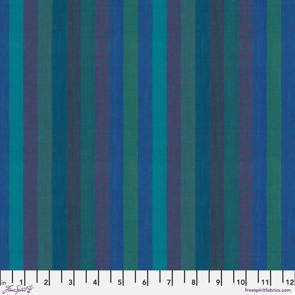 *Pre Order Kaffe Fassett WOVEN STRIPES WSGP003.BLUE Broad Stripe.Priced per 25cm - due March/April 2025