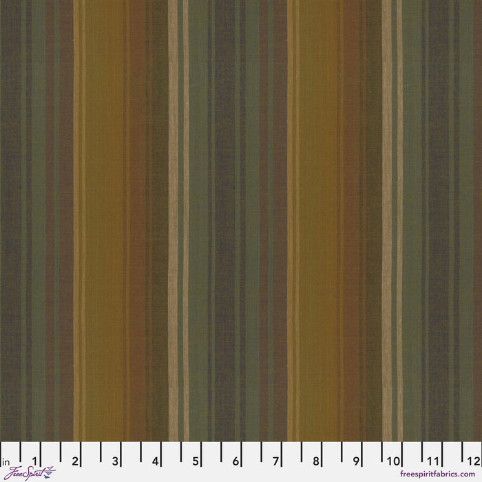 *Pre Order Kaffe Fassett WOVEN STRIPES WSGP004.KHAKI Exotic Stripe..Priced per 25cm - due March/April 2025