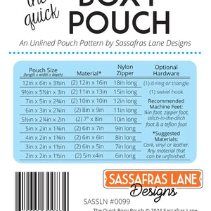 The Quick Boxy Pouch: Paper Pattern