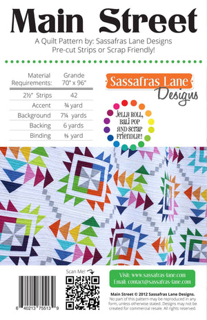 Main Street Quilt Pattern: Paper Pattern