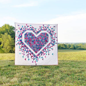 Exploding Heart Quilt Pattern: Paper Pattern