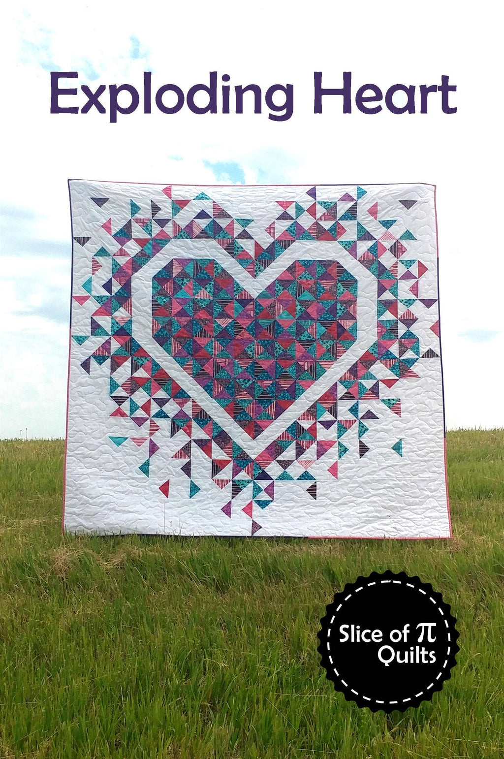 Exploding Heart Quilt Pattern: Paper Pattern