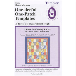 Marti Michell - One Patch Tumbler Template 2" - 5 ½"  50% off