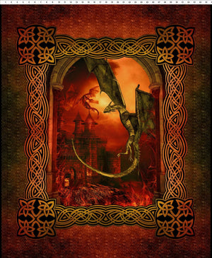Dragons by Jason Yenter 1DRG-1, Large Dragon Panel Red