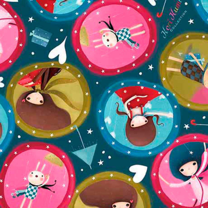 GIFT OF FRIENDSHIP GIRL MEDALLIONS 26028Q Dark TEAL.Priced per 25cm.