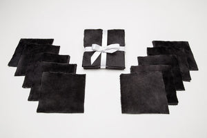 *Shannon's Cuddle Prints - Black Minky Cuddle Charm 5" Squares