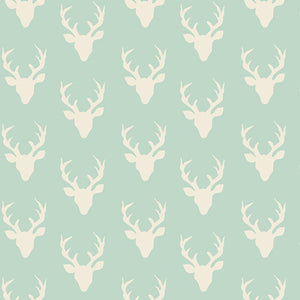 Art Gallery - Tiny Buck Forest Mint HBR-4440-1.Priced per 25cm