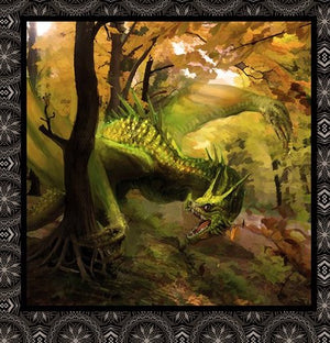 Dragons by Jason Yenter 2DRG-1, Small Dragons Panel Red